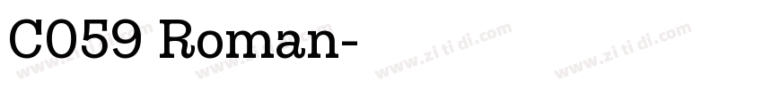 C059 Roman字体转换
